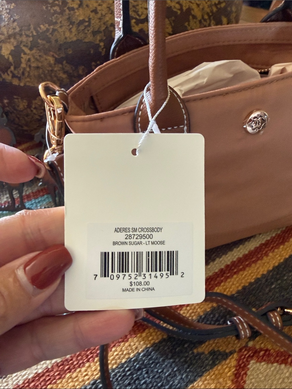 Nanette Lepore Tan Mini Tote with Adjustable Crossbody Strap - Picture 4 of 11